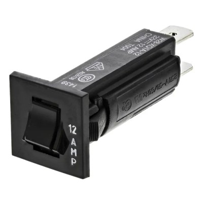 TE Connectivity Thermal Circuit Breaker 12A Current Rating 1-Pole Direct Mount W28-XQ1A-12