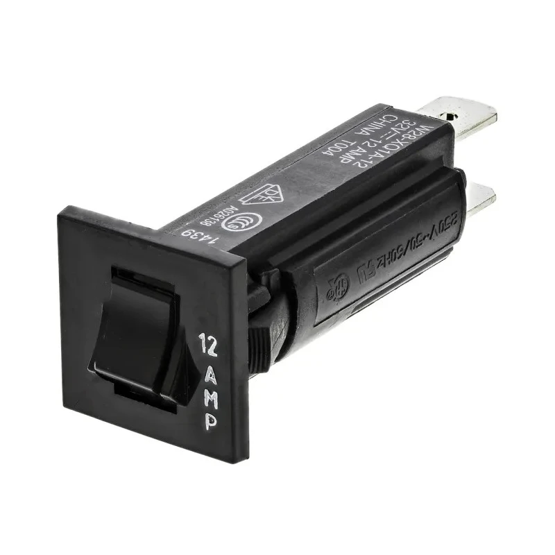 TE Connectivity Thermal Circuit Breaker 12A Current Rating 1-Pole Direct Mount W28-XQ1A-12