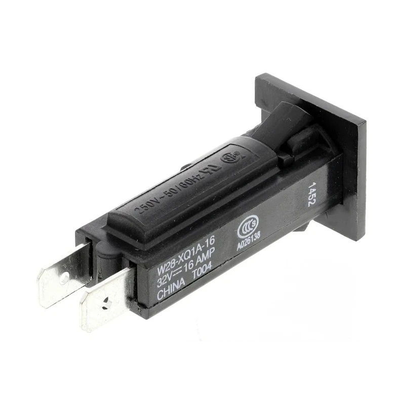 TE Connectivity Thermal Circuit Breaker 16A Current Rating 1-Pole Direct Mount W28-XQ1A-16