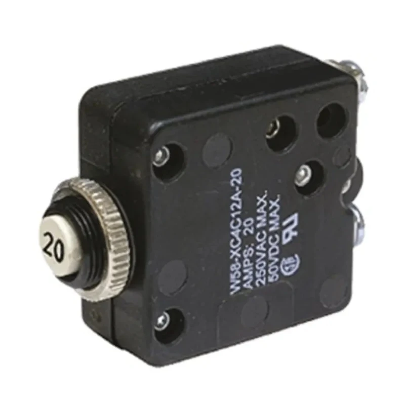 TE Connectivity Thermal Circuit Breaker Current Rating 20A 1-Pole Direct Mount W58-XC4C12A-20