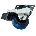 RS PRO Heavy Duty Braked Swivel Castor 150 kg Load Capacity, 80 mm Elastic Wheel, Roller Bearing, Polyamide Hub 171-8305