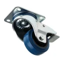 RS PRO Heavy Duty Braked Swivel Castor 150 kg Load Capacity, 80 mm Elastic Wheel, Roller Bearing, Polyamide Hub 171-8305