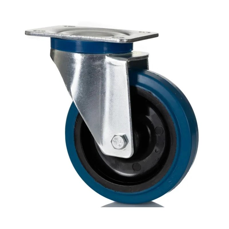 RS PRO Heavy Duty Swivel Castor Wheel 230 kg Load Capacity 125 mm Elastic Wheel with Roller Bearing Hub 171-8310