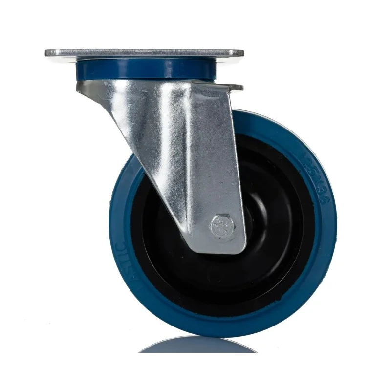 RS PRO Heavy Duty Swivel Castor Wheel 230 kg Load Capacity 125 mm Elastic Wheel with Roller Bearing Hub 171-8310