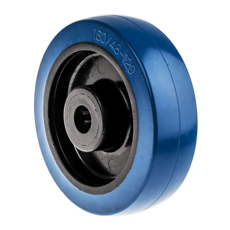 RS PRO Blue Rubber Trolley Wheel 350kg Load Capacity, 160mm Diameter, Roller Bearing 171-8319