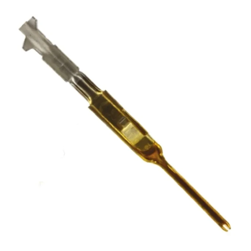 TE Connectivity AMPMODU MTE Series Male Crimp Terminal 3A Current Gold Plating 20.47mm Length 32-28 AWG 5-104506-7