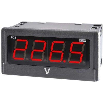 Lumel LED Digital Panel Multifunction Meter for Temperature, 92 mm x 45 mm N24-T110100E0