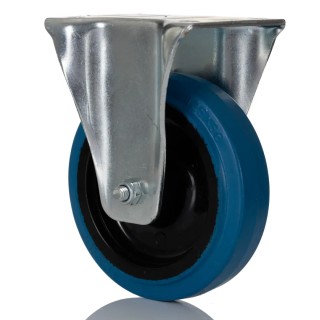 RS PRO Fixed Castor, 230 kg Load Capacity, 125 mm Elastic Wheel, Roller Bearing Hub, Polyamide Hub Material 171-8312
