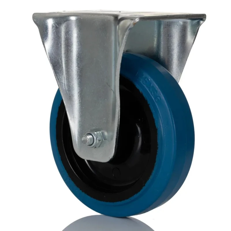 RS PRO Fixed Castor, 230 kg Load Capacity, 125 mm Elastic Wheel, Roller Bearing Hub, Polyamide Hub Material 171-8312