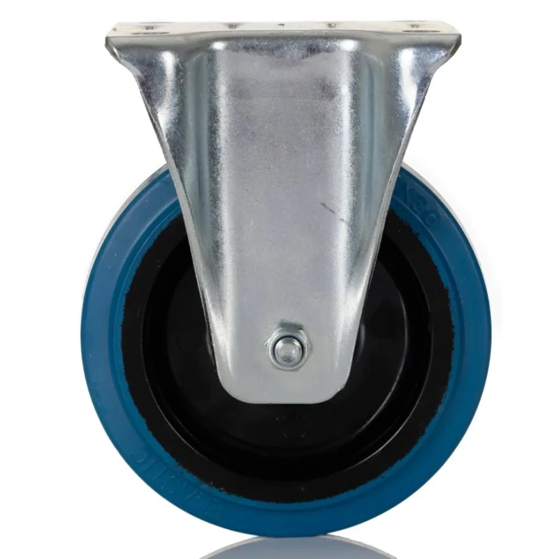 RS PRO Fixed Castor, 230 kg Load Capacity, 125 mm Elastic Wheel, Roller Bearing Hub, Polyamide Hub Material 171-8312