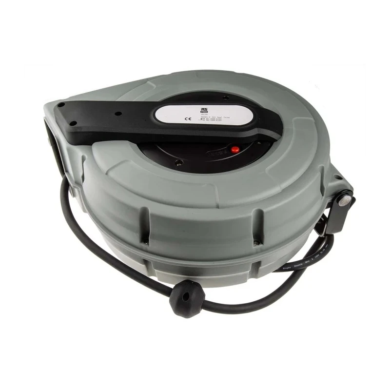RS PRO Heavy Duty 9m Cable Reel 230V AC with Auto Rewind IP20 IP20