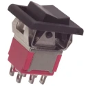 TE Connectivity DPDT On-Off-On Rocker Switch Panel Aluminium Housing 5A 28V DC A203J51ZQ0004