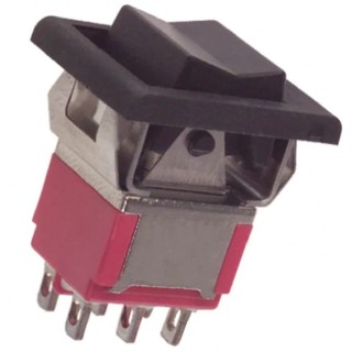TE Connectivity DPDT On-Off-On Rocker Switch Panel Aluminium Housing 5A 28V DC A203J51ZQ0004