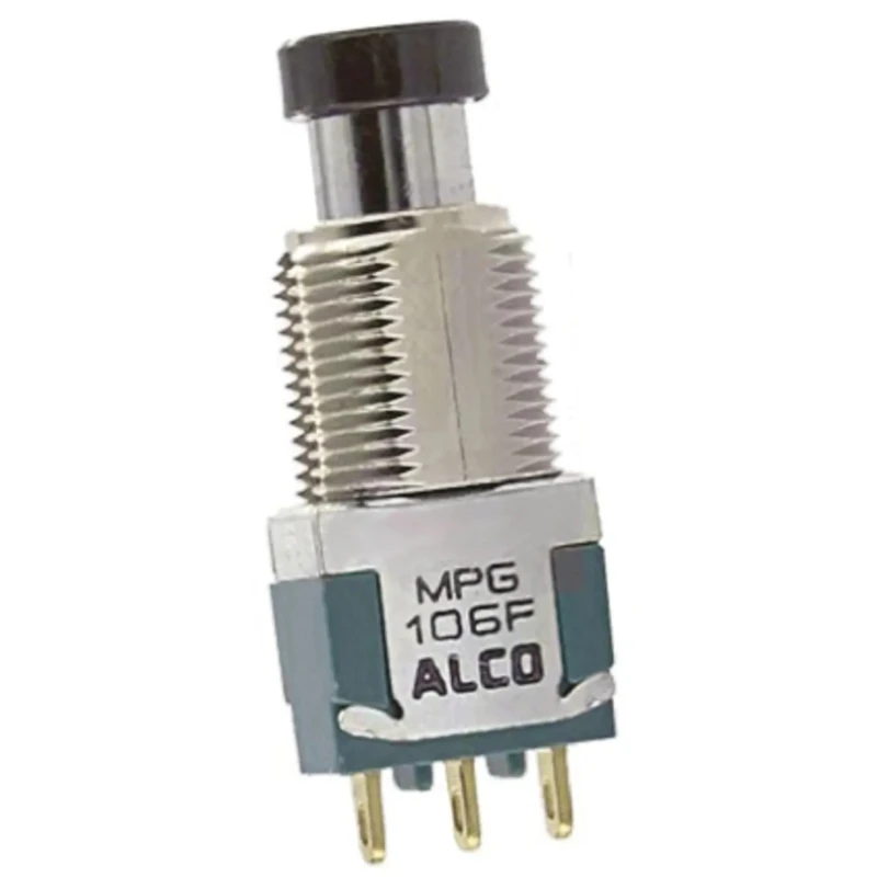 TE Connectivity Push Button Switch Momentary Panel Mount SPDT 28 V dc 6.35 mm Cutout MPG106F