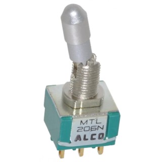 TE Connectivity Panel Mount DPDT Toggle Switch, On-On, Solder Terminal, 28 V dc, 125 V ac MTL206N