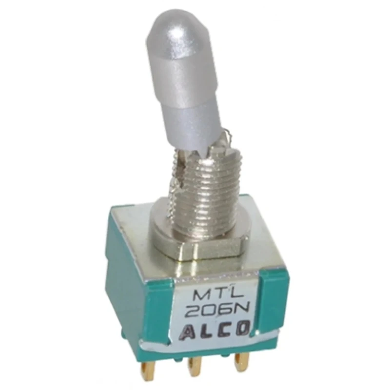 TE Connectivity Panel Mount DPDT Toggle Switch, On-On, Solder Terminal, 28 V dc, 125 V ac MTL206N