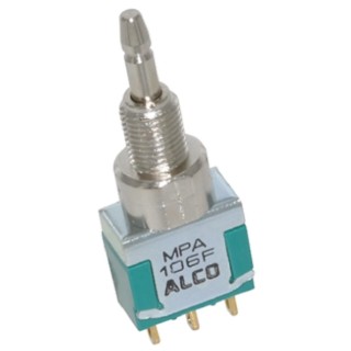 TE Connectivity Push Button Switch Momentary Panel Mount SPDT 28 V dc 6.35 mm Cutout MPA106F
