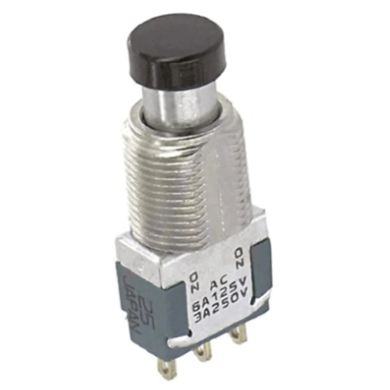 TE Connectivity Push Button Switch, Latching, Panel Mount, 6.35 mm Cutout, SPDT, 28 V DC, 6A MPG106D
