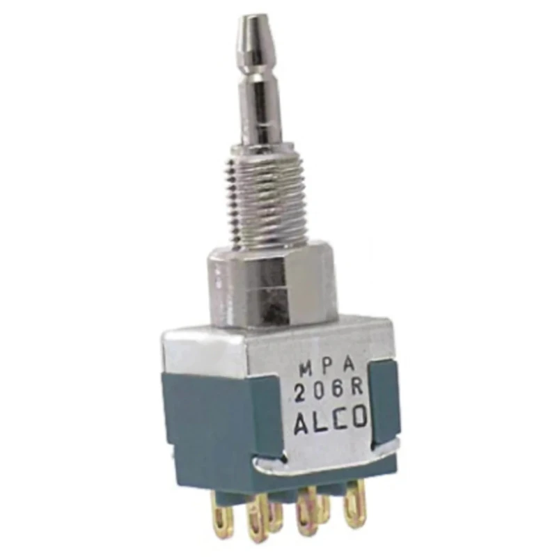 TE Connectivity Push Button Switch Momentary Panel Mount 6.35 mm Cutout DPDT 28V dc MPA206R