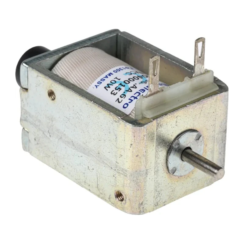 Mecalectro Heavy Duty Single-Acting Linear Solenoid 24V 42mm Length 30mm Width 24mm Depth 10W Continuous Power 856AA62