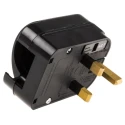 PowerConnections Mains Connector Converter Europe to UK Type F Schuko to Type G British 3-Pin 10A 240V SCP3-B-10A
