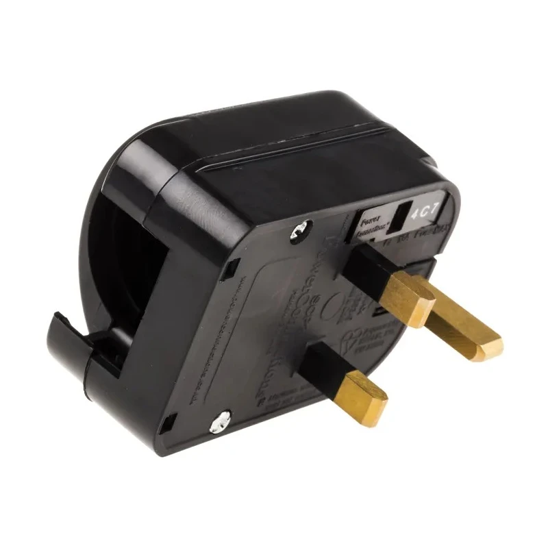 PowerConnections Mains Connector Converter Europe to UK Type F Schuko to Type G British 3-Pin 10A 240V SCP3-B-10A