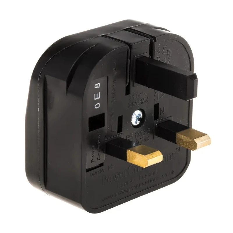 PowerConnections Mains Connector Converter Europe to UK Type G 5A 600W ECP-BR-5A
