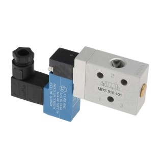 RS PRO Pneumatic Solenoid Valve 3/2 NC Solenoid/Spring G 1/8 24V dc 784-0048