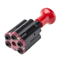 RS PRO Push Pull 4/2 Pneumatic Manual Control Valve, Push-In 6 mm, Red Control Button, Max Pressure 16 Bar, Max 784-0076