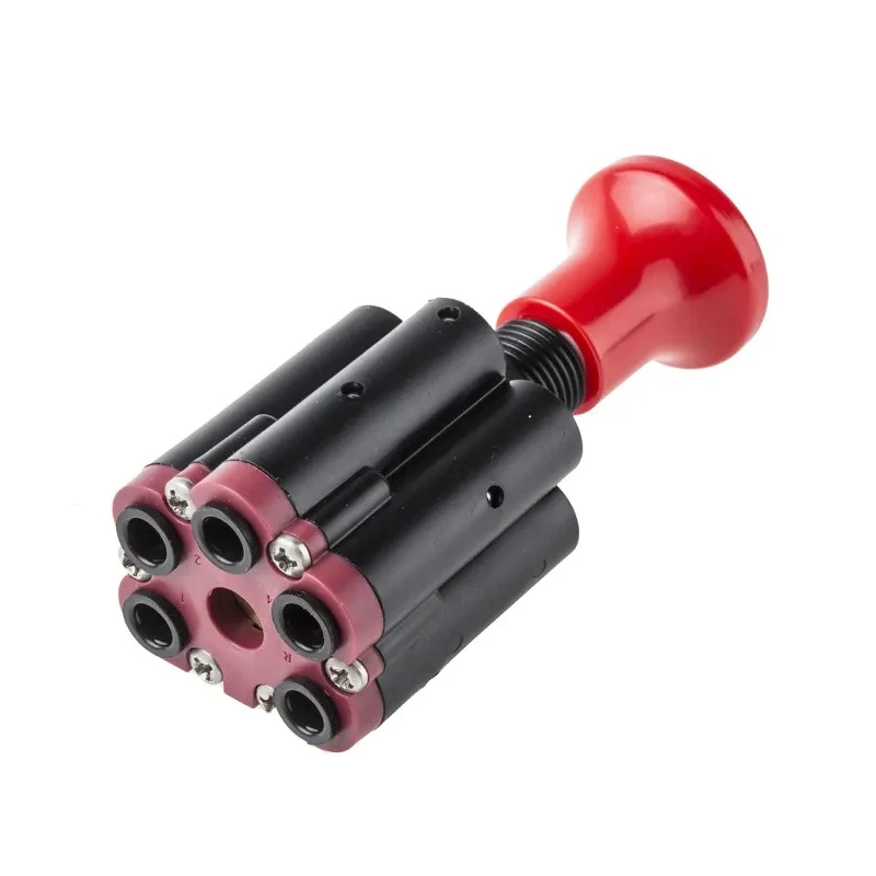 RS PRO Push Pull 4/2 Pneumatic Manual Control Valve, Push-In 6 mm, Red Control Button, Max Pressure 16 Bar, Max 784-0076