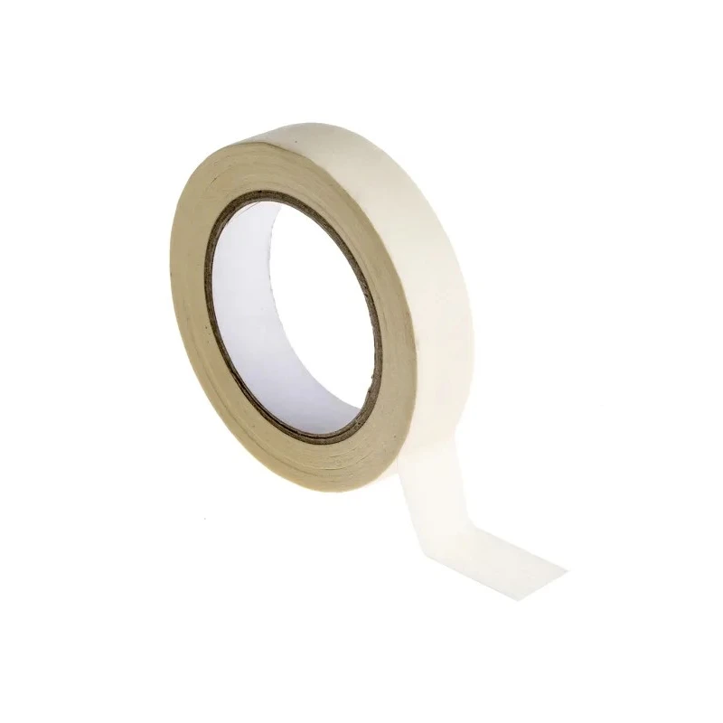 RS PRO White Masking Tape 25mm Width x 50m Length, Paper Backing, Rubber Adhesive, 0.11mm Thickness 171-9703