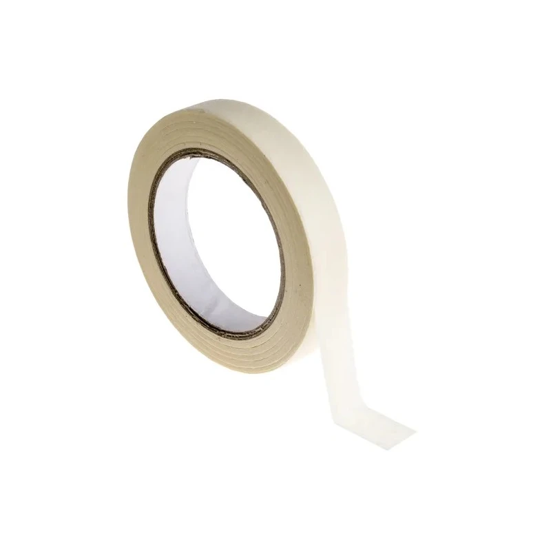RS PRO White Masking Tape 19mm x 50m Rubber Adhesive Paper Backing 0.11mm Thickness 171-9702