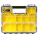 Stanley Adjustable Compartments 10 Cell Yellow Black Polycarbonate Metal Compartment Box 330 mm x 432 mm x 109 mm 1-97-518