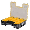 Stanley Adjustable Compartments 10 Cell Yellow Black Polycarbonate Metal Compartment Box 330 mm x 432 mm x 109 mm 1-97-518
