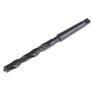 RS PRO HSS 212mm Overall Morse Taper Shank Drill Bit, 1 Flute Straight Black Finish 784-4769