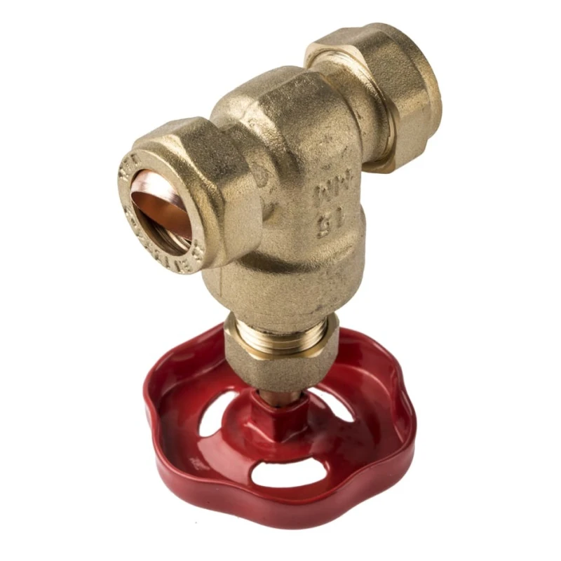 RS PRO Brass Gate Valve Compression Connection 15 mm 16 Bar Maximum Operating Pressure 784-5721