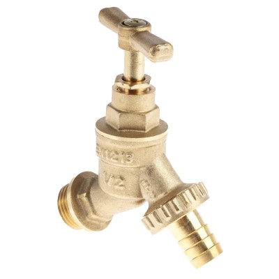 RS PRO Brass Twist Handle Bib Tap 1/2 in, 16 bar Maximum Pressure 784-5728