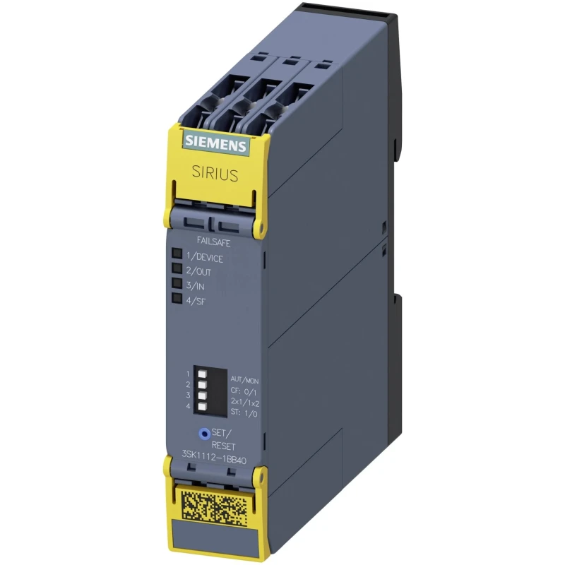 Siemens Safety Relay 24V DC Coil Voltage Screw Terminal IP20, Safety Category 4, 92x100x22.5 mm 3SK1112-1BB40
