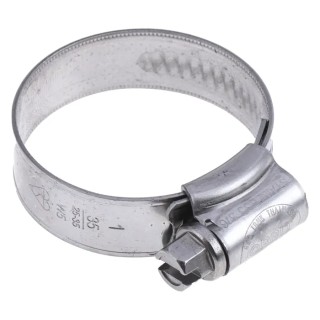 RS PRO 316 Stainless Steel Slotted Hex Hose Clip 14.7mm Width, 25-35 mm ID 172-0598