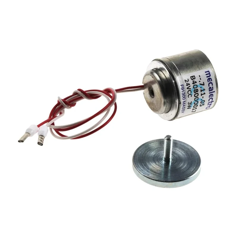 Mecalectro Electromagnetic Holding Magnet 35 N Holding Force 24V DC Power On Disconnect 71105 24V