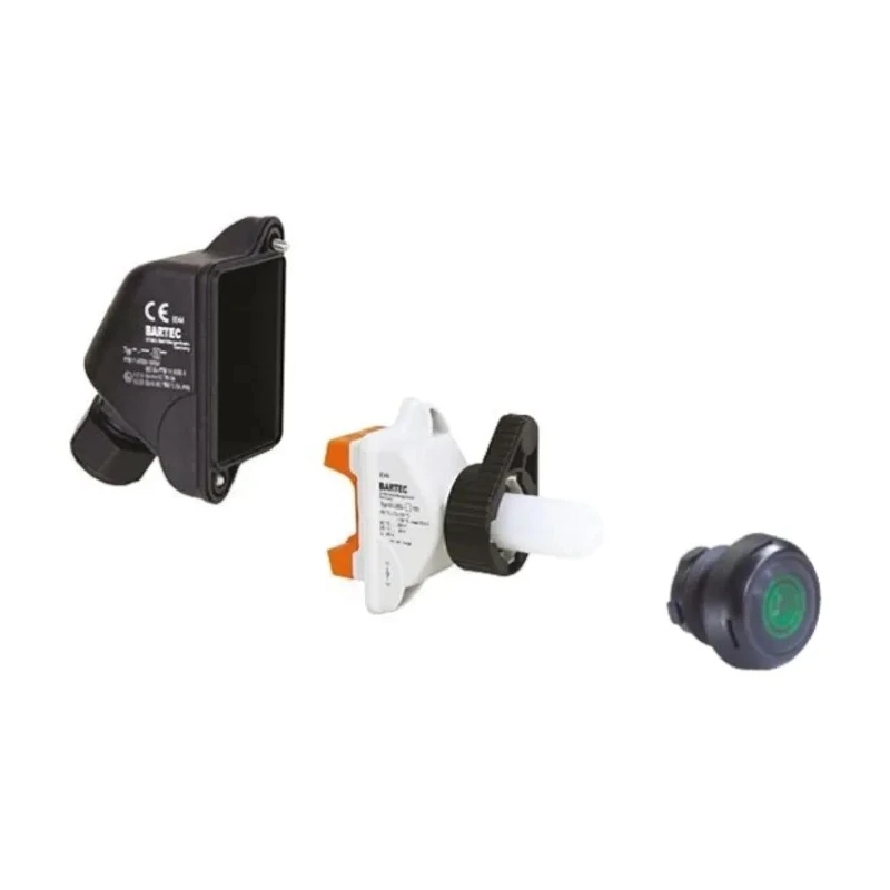 Bartec ComEx Series Illuminated Push Button Switch Panel Mount SPST Blue Green 07-3363-4820 + 05-0042-0050 + 05-0003-006600