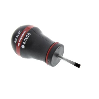 Facom Stubby Screwdriver 25 mm Blade, 81 mm Overall Length, Insulated, Silicon Steel Chromium Manganese Blade AT4X25