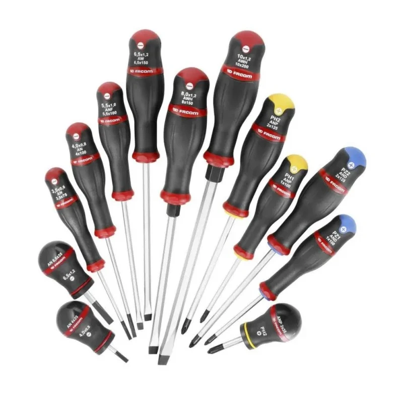 Facom Phillips, Pozidriv, Slotted Standard Screwdriver Set, 13-Piece ATWH.J13