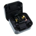 PowerConnections Mains Connector Converter Europe to UK 230V 2.5A Black PCP-B