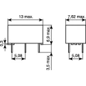 TE Connectivity PCB Signal Relay 24V dc Coil 1A DPDT V23026A1004B201