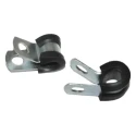 RS PRO Black Rubber, Steel Cable Clip Screw Mounting 6.35 mm Max Bundle Diameter Width 12.7mm 172-0841