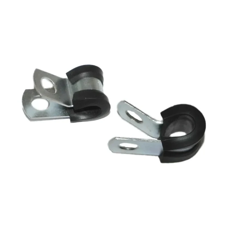 RS PRO Black Rubber, Steel Cable Clip Screw Mounting 6.35 mm Max Bundle Diameter Width 12.7mm 172-0841