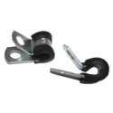 RS PRO Black Rubber Steel Cable Clip Screw Fixing 4.76 mm Maximum Bundle Diameter 12.7 mm Width 172-0840