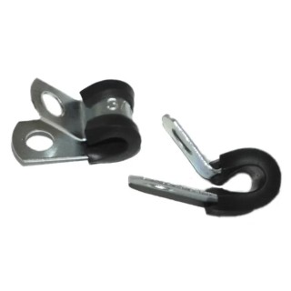 RS PRO Black Rubber Steel Cable Clip Screw Fixing 4.76 mm Maximum Bundle Diameter 12.7 mm Width 172-0840