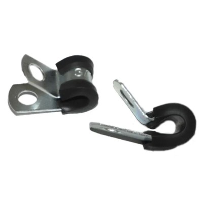 RS PRO Black Rubber Steel Cable Clip Screw Fixing 4.76 mm Maximum Bundle Diameter 12.7 mm Width 172-0840